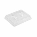 Couvercle plastique transparent pour plateau repas 5 compartiments 38,1 x 23,1 x 4,2 cm - par 30