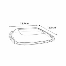 Couvercle plastique transparent pour boîte à salade plastique transparente Crudipack 500 ml - par 720