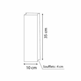 Sac sandwich kraft brun 10 + 4 x 35 cm - par 1000