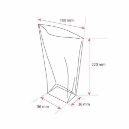 Sachet Natureflex écorné fond carton biodégradable 10 x 22 cm - par 100
