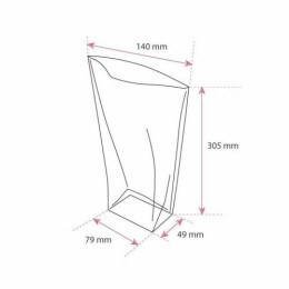 Sachet Natureflex écorné fond carton biodégradable 14 x 30,5 cm - par 100