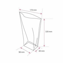 Sachet Natureflex écorné fond carton biodégradable 17 x 32 cm - par 100