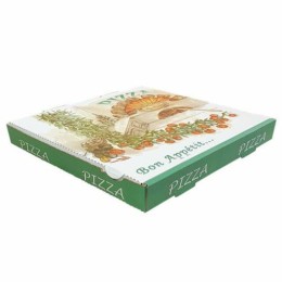 Boîte pizza carton à coins droits "Olives" 40 x 40 x 4 cm - par 100