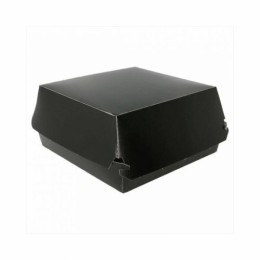 Grande boîte hamburger kraft noir - par 50