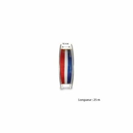 Ruban bleu blanc rouge 16 mm x 25 m - à l'unité