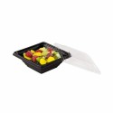 Barquette salade Pyramipack noire 250 ml avec couvercle - par 40