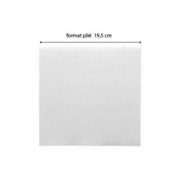 Serviette double point blanche 39 x 39 cm - par 50