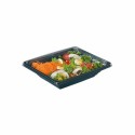 Barquette salade Pyramipack noire 750 ml avec couvercle indépendant - par 40