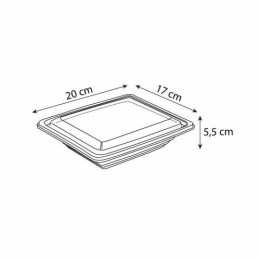 Barquette salade Pyramipack noire 750 ml avec couvercle indépendant - par 40