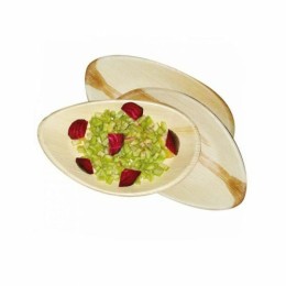 Plat ovale en palme naturelle 26 x 16 x 2,5 cm - par 25