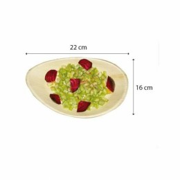 Plat ovale en palme naturelle 26 x 16 x 2,5 cm - par 25