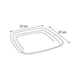 Plateau traiteur carré noir 27 x 27 cm - par 5