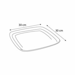 Plateau traiteur carré noir 35 x 35 cm - par 5