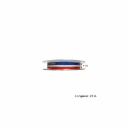 Ruban bleu blanc rouge 9 mm x 25 m - à l'unité