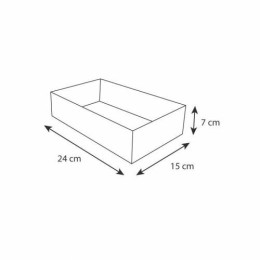 Caissette pâtissière blanche 24 x 15 x 7 cm - par 100