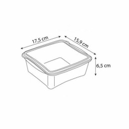 Boite prestipack transparente 1000 ml avec couvercle - par 30