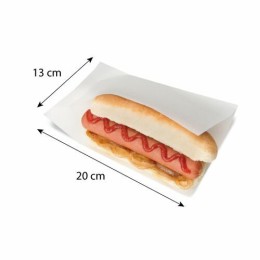 Sachet kraft ouvert sur 2 côtés blanc 20 x 13 cm - par 100