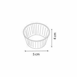 Caissette de cuisson ronde Optima 5 x 4 cm en carton brun - par 200