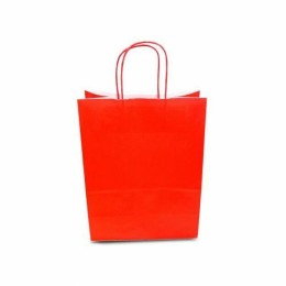 Sac cabas rouge à poignées torsadées 23 x 12 x 30 cm - par 50