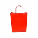 Sac cabas rouge à poignées torsadées 23 x 12 x 30 cm - par 50