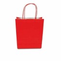 Sac cabas rouge à poignées torsadées 18 x 8 x 22 cm - par 50