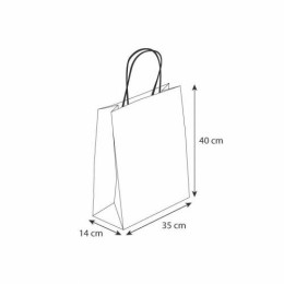 Sac cabas turquoise à poignées torsadées 35 x 14 x 40 cm - par 50