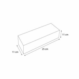 Boîte à bûche kraft brun "Joyeuses fêtes" 25 x 11 x 11 cm - par 25