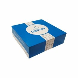 Boîte pâtissière 16 x 16 x 8 cm décor AURIOS - par 50