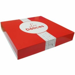 Boîte pâtissière 32 x 32 x 8 cm décor AURIOS - par 50