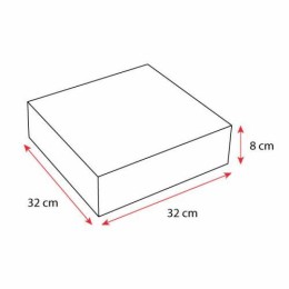 Boîte pâtissière 32 x 32 x 8 cm décor AURIOS - par 50