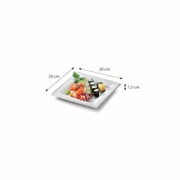 Assiette carrée eco-line en pulpe de canne 20 x 20 cm - par 50