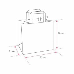 Sac cabas traiteur plastique avec renfort de fond 22 x 21 x 28 cm - par 25