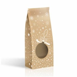 Sac SOS snow kraft brun à fenêtre ronde 10 x 5,5 x 28,5 cm - Par 100