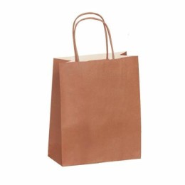 Sac cabas terracotta à poignées torsadées 23 x 12 x 30 cm - par 50