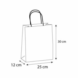 Sac cabas terracotta à poignées torsadées 23 x 12 x 30 cm - par 50