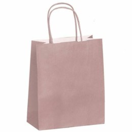 Sac cabas Rose poudre à poignées torsadées 35 x 14 x 40 cm - par 50