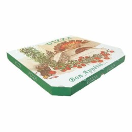 Boîtes à pizza à coins cassés "Olives" 33 x 33 x 3 cm - par 100