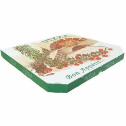 Boîtes à pizza à coins cassés "Olives" 40 x 40 x 3 cm - par 100