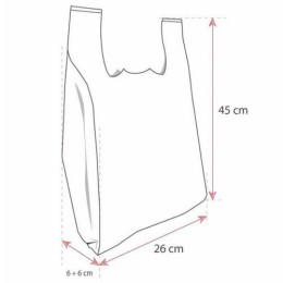 Sac bretelles "joyeuses fêtes" BD 50 microns 26 x 6 x 45 cm - par 500