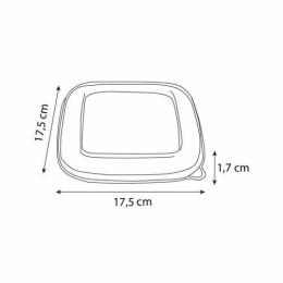 Couvercle pour saladier carré biodégradable 750 ml  - par 50