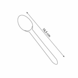 Cuillère à dessert jetable en bois 16,5 cm - par 50