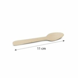 Petite cuillère jetable en bois 11 cm - par 100