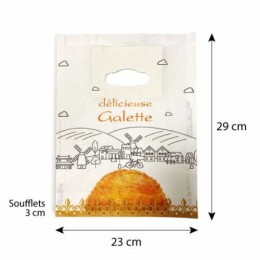 Sac galette ingraissable "Délicieuse Galette" 23 x 3 x 29 cm - par 100