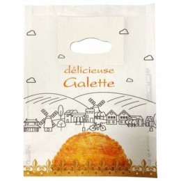 Sac galette ingraissable "Délicieuse Galette" 35 x 3 x 40 cm - par 100
