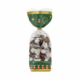 Sachet plastique fond carton "Cadeau Noël" 10 x 22 cm - par 100