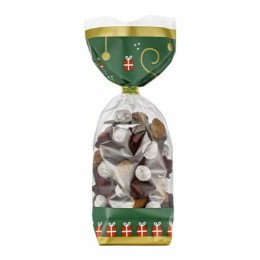 Sachet plastique fond carton "Cadeau Noël" 10 x 26 cm - par 100