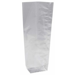 Sachet fond plastique argent 10 x 18 cm - par 100
