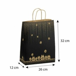 Sac papier kraft à poignées torsadées "Gala" 32 + 12 x 26 cm - par 50