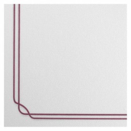 Serviette celisoft avec liseré bordeaux 40 x 40 cm - par 50