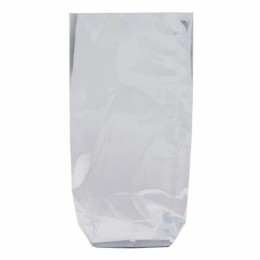 Sachet fond plastique argent 17 x 32 cm - par 100